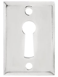 Rectangular Stamped Brass Keyhole Cover - 1 11/16" x 1 3/16"